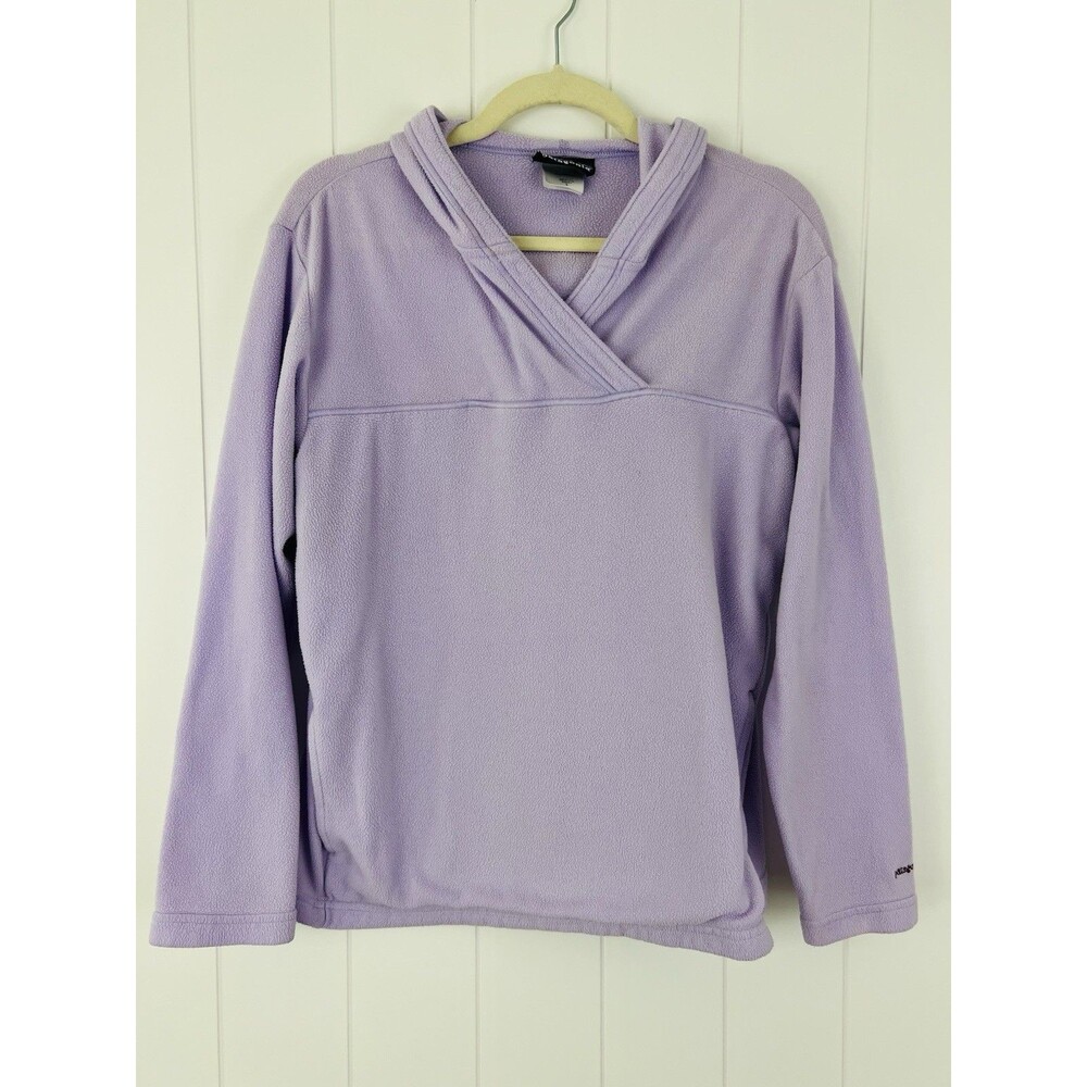 Patagonia Lavender Purple Fleece Pullover Hoodie Size Large Soft Cozy Womens